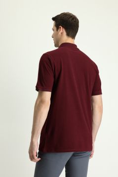 T-Shirt mit Polokragen, bestickt, Regular Fit