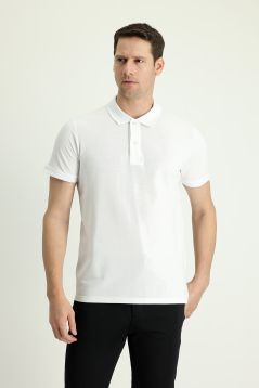 Polokragen Slim Fit Bestickt T-shirt