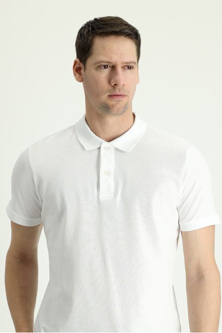 Polokragen Slim Fit Bestickt T-shirt