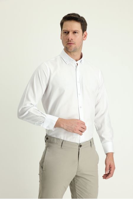 Long sleeve solid color classic shirt