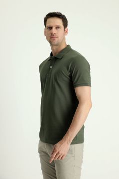 Polokragen Slim Fit Bestickt T-shirt