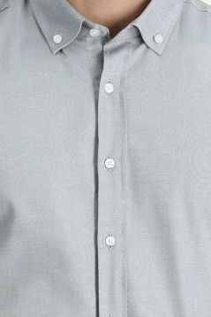 Long Sleeve Slim Fit Button-Down Collar Oxford Shirt