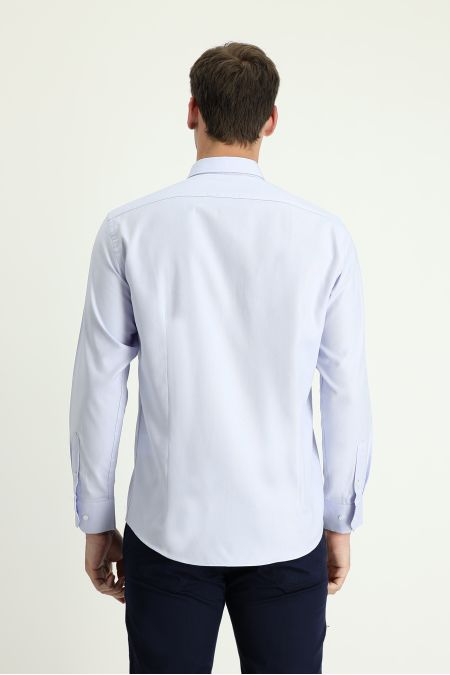 Long Sleeve Slim Fit Button-Down Collar Oxford Shirt