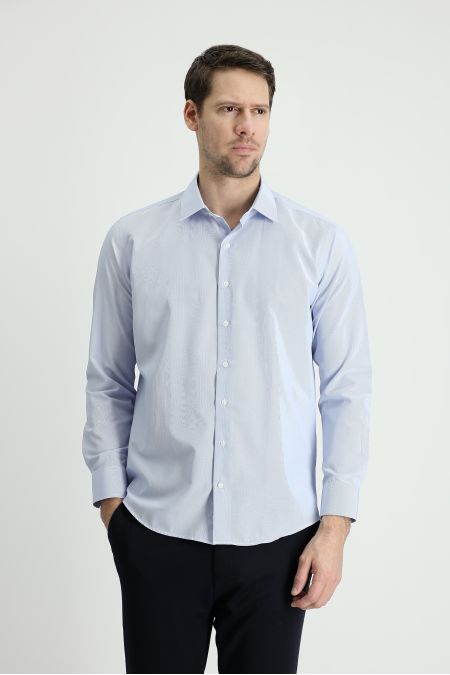 Long Sleeve Patterned Slim Fit Shirt