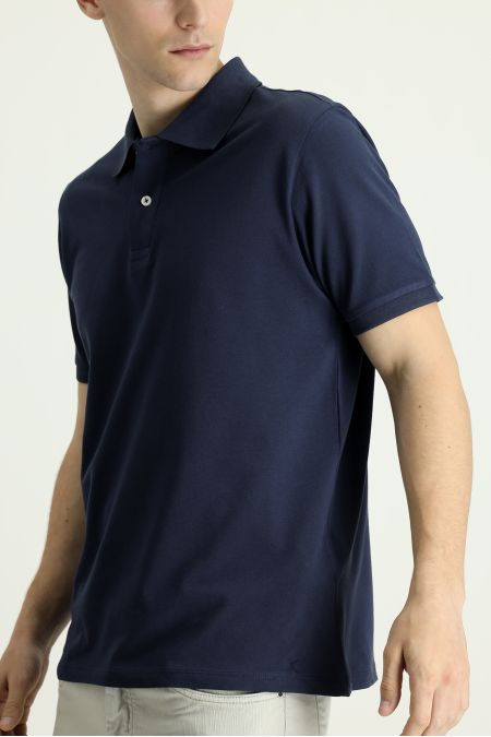 Polo Neck Regular Fit Embroidered T-Shirt