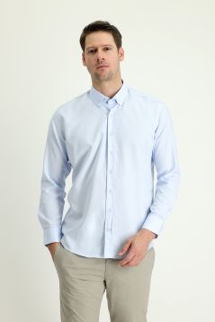 Langarm-Oxford-Hemd, Slim Fit, Button-Down-Kragen