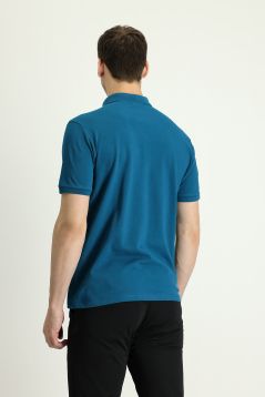 T-Shirt mit Polokragen, bestickt, Regular Fit