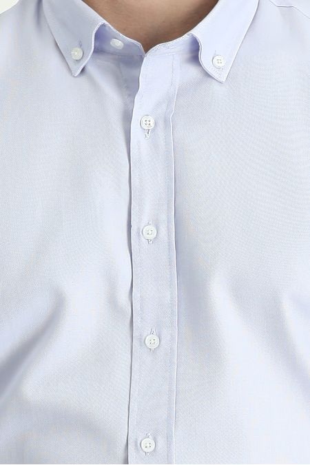 Long Sleeve Slim Fit Button-Down Collar Oxford Shirt