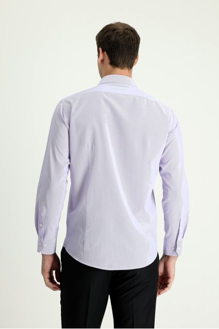 Long Sleeve Patterned Slim Fit Shirt