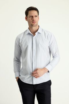 Hemd, gestreift, Slim Fit