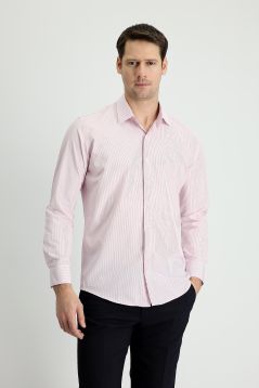 Long Sleeve Patterned Slim Fit Shirt