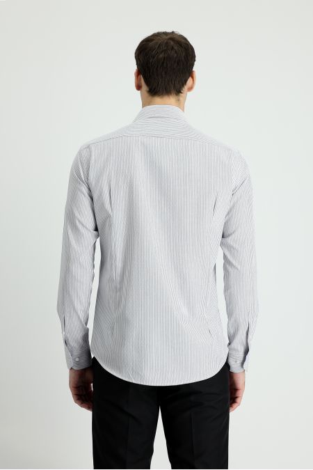 Hemd, gestreift, Slim Fit