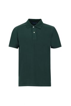 Slim-Fit Besticktes Baumwoll-Polo-Kragen T-Shirt