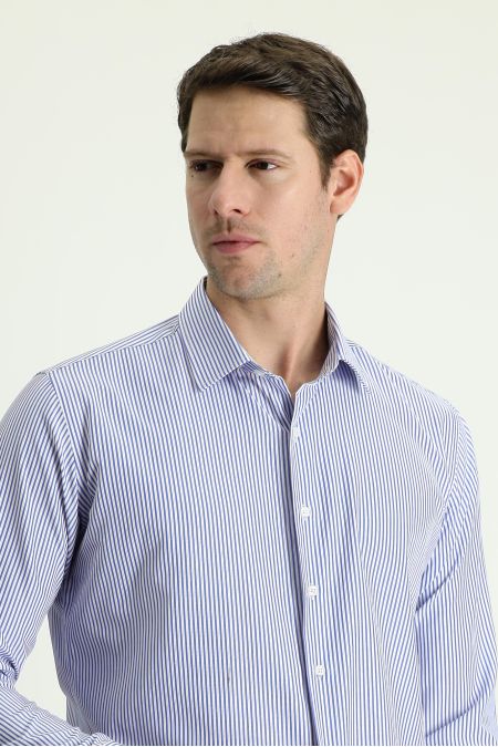 Long Sleeve Patterned Slim Fit Shirt