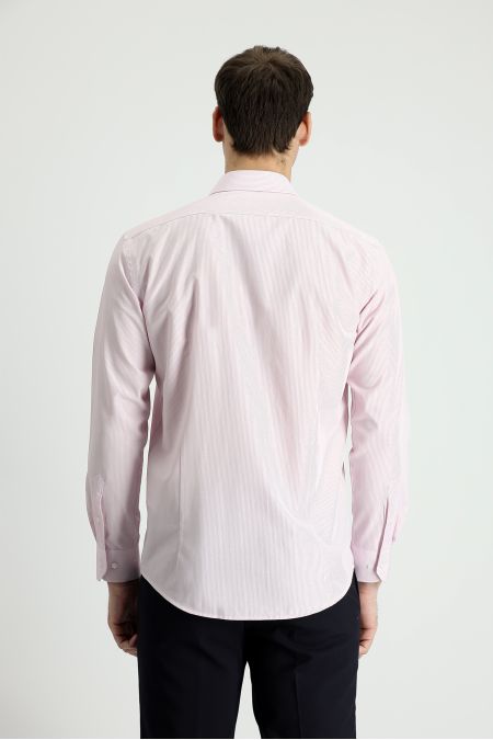 Long Sleeve Patterned Slim Fit Shirt