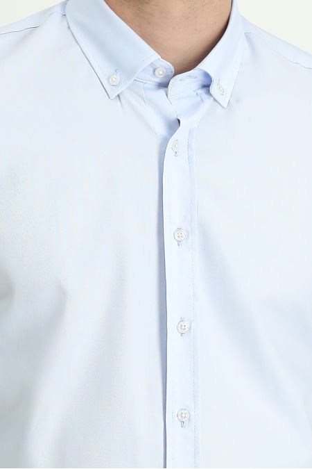 Langarm-Oxford-Hemd, Slim Fit, Button-Down-Kragen