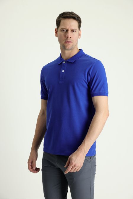 Polokragen Slim Fit Bestickt T-shirt