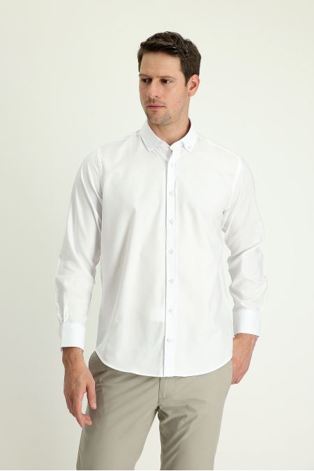 Long sleeve solid color classic shirt