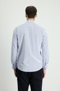 Long Sleeve Patterned Slim Fit Shirt