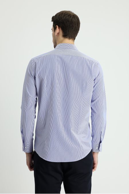 Long Sleeve Patterned Slim Fit Shirt