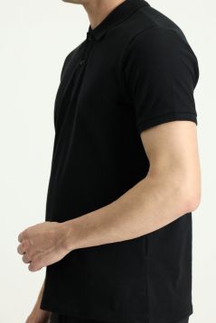 Polo Neck Slim Fit Embroidered T-shirt