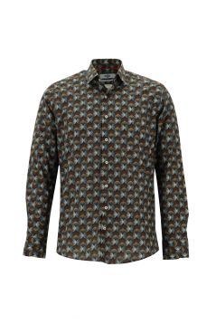 Long Sleeve Printed Slim Fit Shirt