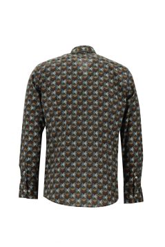 Long Sleeve Printed Slim Fit Shirt