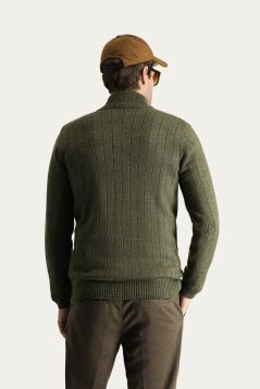 Zippered Knitwear Cardigan