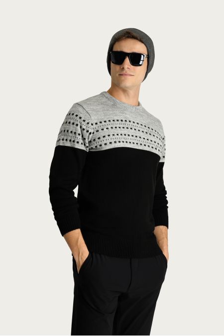 Pullover mit Rundhalsausschnitt, Slim Fit