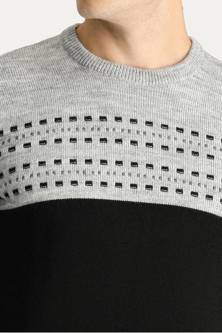 Pullover mit Rundhalsausschnitt, Slim Fit