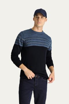 Pullover mit Rundhalsausschnitt, Slim Fit