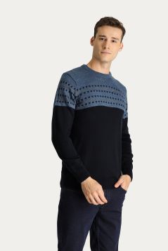 Pullover mit Rundhalsausschnitt, Slim Fit