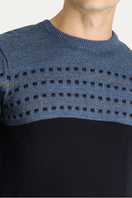 Pullover mit Rundhalsausschnitt, Slim Fit