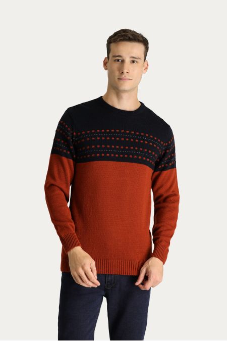 Pullover mit Rundhalsausschnitt, Slim Fit