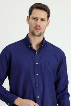 Long Sleeve Regular Fit Linen Shirt