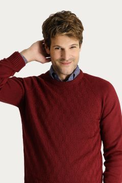 Strickpullover mit Rundhalsausschnitt, Regular Fit