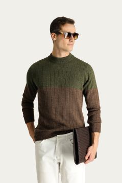 Pullover mit Rundhalsausschnitt, Slim Fit