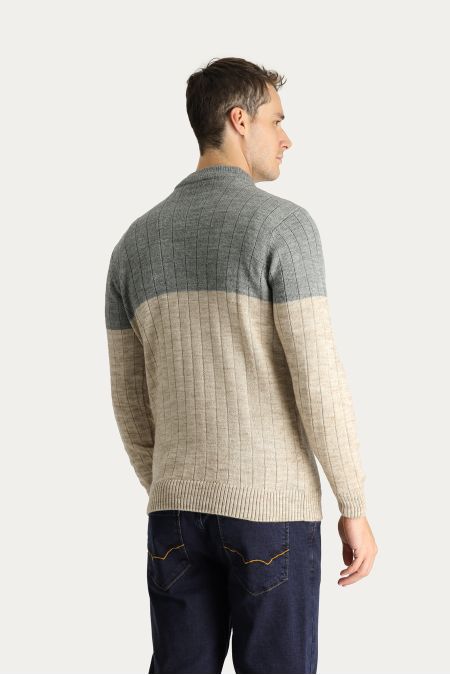 Pullover mit Rundhalsausschnitt, Slim Fit