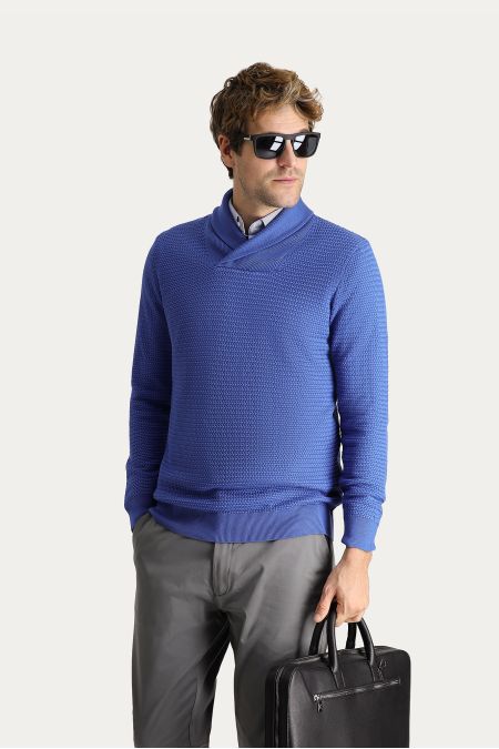 Shawl collar knitwear