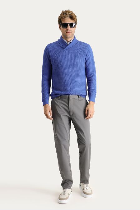 Shawl collar knitwear