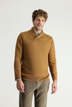 Shawl collar knitwear