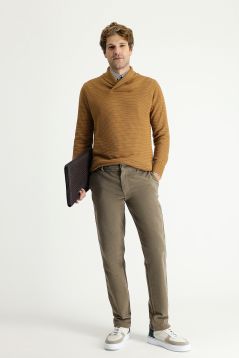 Shawl collar knitwear