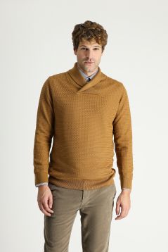 Shawl collar knitwear