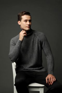 Rollkragenpullover, Slim Fit