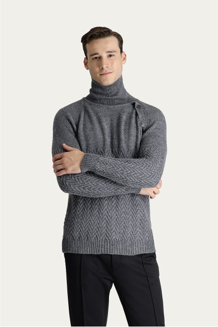 Rollkragenpullover, Slim Fit