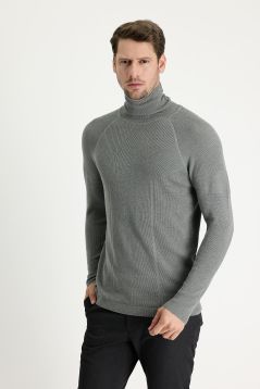 Rollkragenpullover, Slim Fit