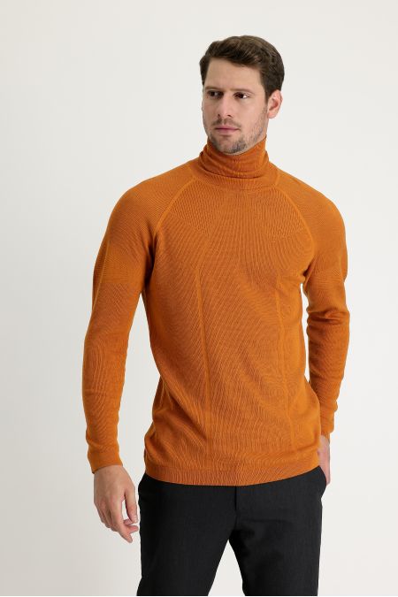 Rollkragenpullover, Slim Fit