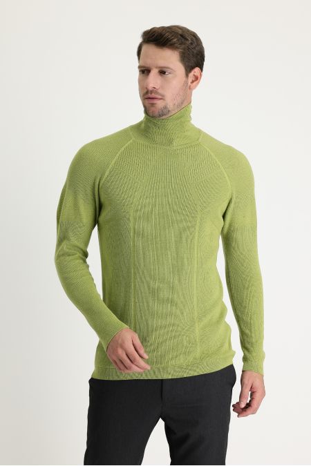 Rollkragenpullover, Slim Fit