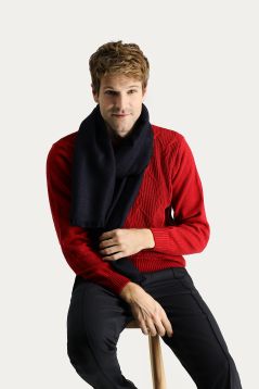 Pullover mit Rundhalsausschnitt, Gemusterte Wolle, Slim Fit