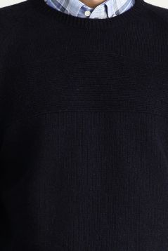 Crew Neck Patterned Wool Slim Fit Jumper